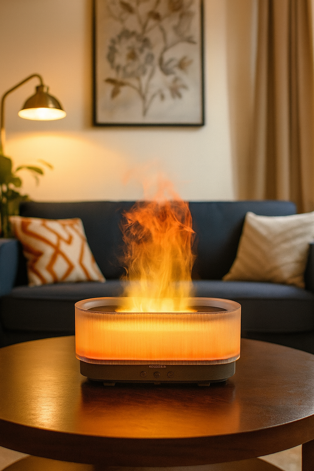 Flame Aromatherapy Humidifier Ultrasonic Technology Essential Oil